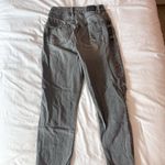American Eagle Dark Grey Wash Distressed High-Rise Mom Jeans Size 00 Short Photo 2