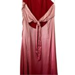Free People Sunset Pink/Red Ombre Halter Satin Midi Dress Size 8 NWT Boho Photo 6