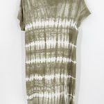 Gap Green Tie Dye Cotton Blend Short Sleeve Slub T-Shirt Dress Size Medium Photo 2