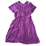Anthropologie  Vibrant Mini Dress Purple Lavender Flutter‎ Sleeve Cut Out Size 4 Photo 5