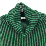 ZARA  Knit Oversized Green and Black Sweater Slouchy Turtleneck Photo 4