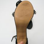 Christian Cowan Embellished Rhinestone Flower Black Designer Heels Size 7.5 Photo 11