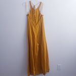 Free People  Wide Leg Bohemian Yellow Halter Jumpsuit Photo 6