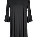 Agnes & Dora  Black Baby Suede Walker Dress XXS Pockets Bell Sleeves Photo 0