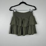 Aerie  Women's Ready‎ To Ruffle Mini Skirt Green Sz M Photo 3