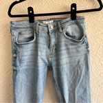 ZARA Women’s Skinny Blue Stretch Raw Hem Jeans Size 8 Photo 3