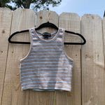 Sws essential cropped stripe tank top size‎ small. Tan Photo 1
