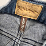 Driftwood  Jackie Crop Embroidered Floral Cuffed Jeans Medium Wash Size 26 Photo 3