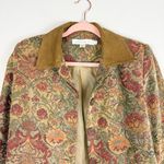 Vintage Napa Valley Tapestry Artsy Floral Blazer Boho Jacket Size Small Brown Photo 3