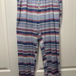 Croft & Barrow Blue Pink White Striped Pajama Pants Photo 0