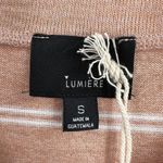 Lumiere Short Sleeve Striped Sweater Tie Back New Small Photo 44
