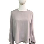 Carmen Marc Valvo Blush Bell Sleeve Blouse Women’s Size 6 Photo 0