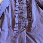 Moschino Cheap And Chic Purple Long-Length Puffer Coat Jacket Ruffle Size 8 Photo 2