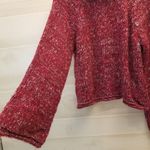 Urban Outfitters {S}  Turtleneck Bell Sleeve Marbled Red Maroon Knit Sweater Photo 5