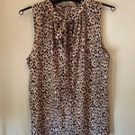 The Loft  Animal Print Blouse Size Large  Photo 3