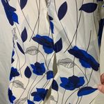 W5 Sheer White, Blue, and Black Floral Tank Top Size Small Photo 6