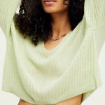 Free People  Elias Cashmere V Sweater Size Small Ribbed Cropped Soft Casual Photo 0