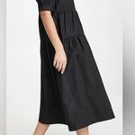 En Saison Poplin midi maxi dress tiered puff short sleeves modest hill house Black Size XS Photo 8