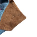 VTG Isabella's Journey Blue Jean Denim Jacket/Coat Faux‎ Suede Long Sleeve S Photo 4