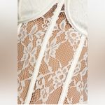 Lulus Art of Seduction White Lace Strapless Corset Bodysuit Photo 4