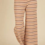 Rylee & Cru Women's Knit Wide Leg Pants Honeycomb Stripe Brown Photo 0