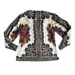Farm Rio  Flower Tapestry Blouse Size XS Boho Bohemian Flowy Floral SOLD OUT Photo 4