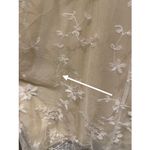 APRIL CORNELL FOR CORNELL STRAW Beige White Embroidered Button Down Long Skirt Size L Photo 3