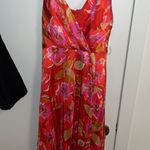 Lulus Red Floral Midi Dress Photo 3