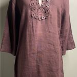 Kenar  Chocolate Tunic with Eyelet Detail Photo 0
