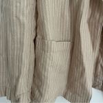 Caslon  Linen Blazer Jacket sz XS Striped Boyfriend Neutral Beige Photo 5