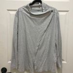 Zella Z by Gray Ribbed Wrap Long Sleeve Cardigan M Photo 0