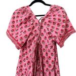 Saylor  Adeena‎ Floral Lace Up Maxi Dress Pink Large Photo 5