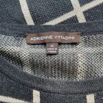 Adrienne Vittadini Sweater Knit Dress Gray Cream Windowpane Plaid Size Medium Photo 5