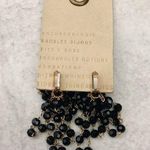 Anthropologie  Black Waterfall Beaded Drop Earrings NEW Photo 0