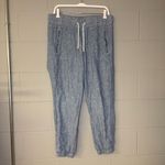 Athleta Women’s 100% Linen Cabo Jogger Pants in Blue/Chambray Size 10 Photo 2