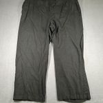 Old Navy  Pants Womens XXL Black Linen Blend Cropped Pants Drawstring Waist Photo 0
