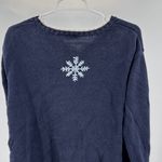 Cherokee  Navy Sweater cardigan winter Snowflake crocheted Design 1X mittens plus Photo 2