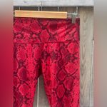 Lululemon Red Snake Skin print high waisted Cropped leggings Photo 2
