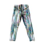 Terez Performance Leggings Watercolor Stripes Size X-Small Crop Photo 2