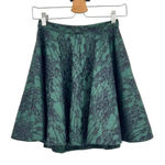 Torn By Ronny Kobo Green & Black Lace Flared Skirt Size Small Photo 0