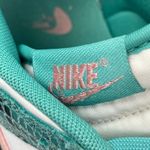 Nike  Dunk Low Snakeskin Green Coral Lace Up Low Top Athletic Sneakers Shoes 9 Photo 4