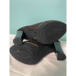 Italina  Brown Suede Ankle Boots Gold Zipper‎ and Buckle Size 7.5M Photo 5