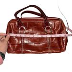 Brighton  Alligator Embossed Leather Shoulder‎ Handbag Purse Bag Red Heart Charm Photo 8
