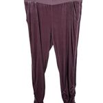 Juicy Couture Women’s Velour Ruched Trackpants in Lilac Snow Size XL Photo 2