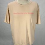 ZARA Portland Oregon Cream Crew Neck Tee Top Size Medium Photo 0