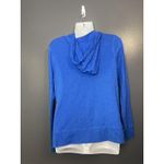 Old Navy Jacket Womens Small Blue Full Zip Logo Hoodie Lightweight Jersey Photo 3