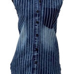 Thrill Sleeveless Denim Top(Size Small) Photo 0