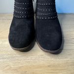 Lucky Brand  Belrose Black Suede Ankle‎ Booties 8.5W Studded Western Boho Chic Photo 4