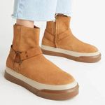 Free People NIB Bodhi Harness Boots Taupe Boho-Chic Vintage Style Women Size 9.5 Photo 0