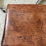 Patricia Nash  Map Print Leather Crossbody Bag Brown Vintage Adjustable purse Photo 7